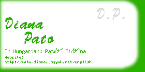 diana pato business card